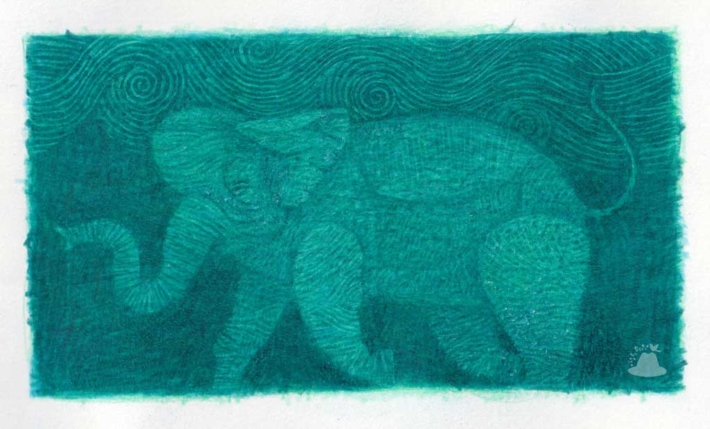 幻想的な象の絵画